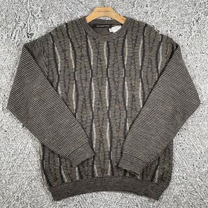 Jhane Barnes Crew Neck Sweater Men’s Size Small Knit Wool Blend Coogi Style